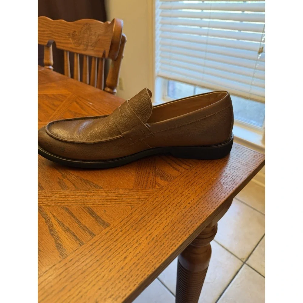 Marc Joseph Size 11.5 Men's Leather Moccasin Brown Loafer‎ Shoes